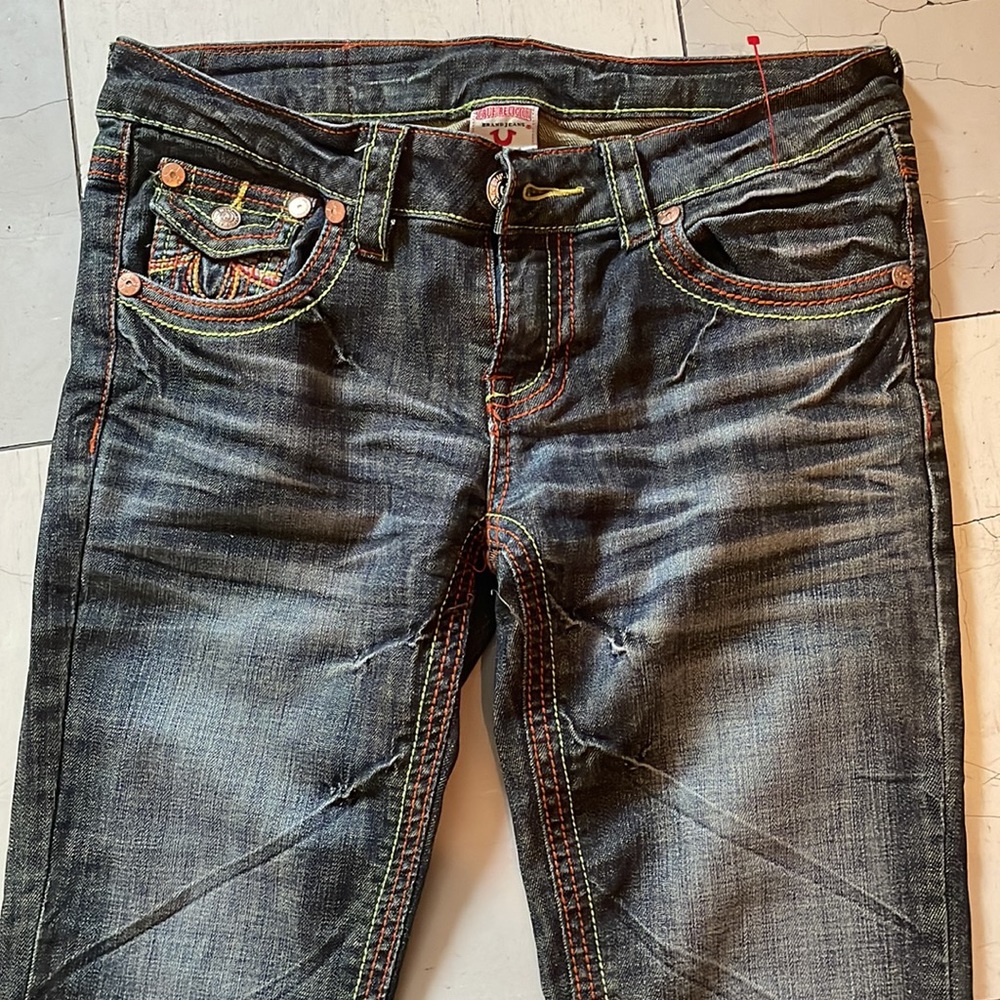 True Religion Billy Jeans 29x34 Colour Stitch